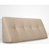 EVERGREENWEB - Cuscino da Lettura ergonomico, Cuscino Schienale a Cuneo per Letto e Divano Cuscino Per gambe Testata letto Misura 120x26 cm Colore Beige 100% Made in Italy CHILL PILLOW