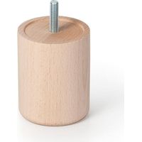 Pata Cilindrica D58 Nordica 15 Cm M8 Haya Natural