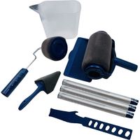 Kit rouleau peinture portable avec pinceau pelle multifonctionnel pour murs intérieurs maison