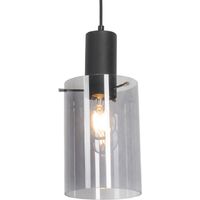 QAZQA Lampada a sospensione vidra - Moderno - Vetro,Acciaio - Nero - Cilindro/Oblungo Max. 1 x Watt