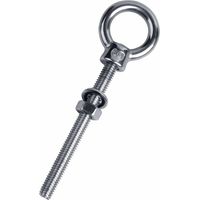 12 pernos de ojo con rosca métrica, perno de ojo M8 x 80 mm de acero inoxidable 304, pernos de gancho de tornillo de gancho de tornillo de ojo de acero inoxidable