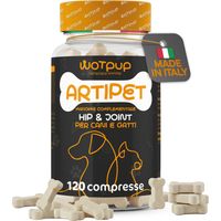 Wotpup Integratore Articolazioni Cane e Gatto, 120 Compresse con Glucosamina, Condroitina, Artiglio del Diavolo, MSM. Alta Qualità Made in Italy