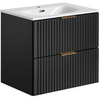 Meuble vasque à encastrer 60 cm - Georgia Black - Livraison gratuite