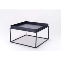 KOSMI - Niedriger Metalltisch Schwarz Industrial Style 60x60x40CM