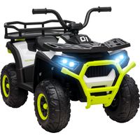 AIYAPLAY 12V Kids Quad Bike w/ 4 Suspension Wheels, for 3-5 Years, Green
