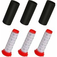 Lntyq Kit de filtres pour BOSCH BCH65 BCH6L2560 754176 754175, 3 filtres principaux + 3 filtres en mousse pour aspirateur