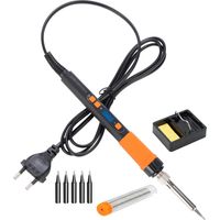 8-in-1 Lötkolben-Set mit Lötzinn, 90W Lötkolben Lötset mit LCD-Anzeige Verstellbare Temperatur(180-500℃) mit 5 Lötspitzen, Lötzinn, Ständer, Schweißwerkzeug