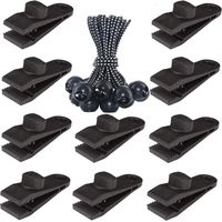 Heavy Duty Lock Grip Tarp Clips, 20 Pack Heavy Duty Tarp Clamps, Shark Tent Fasteners Clips Holder, Pool Awning Cover Bungee Cord Clip, Car Cover Clamp