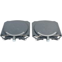 Platine de réglage direction et parallélisme – Mesure de pincement et ouverture de +45° à -45° – Dimensions 400x390x47mm – Vendue par paire – Gunson