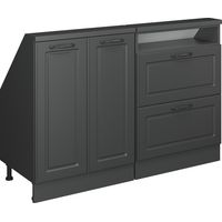 Armadio mansarda Rion, Casa di campagna antracite/antracite, 120 x 81.6 cm Set di 2, Vicco