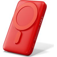 VIESTA® Classic Power Bank 10.000 mAh Rojo – power bank con carga rápida de 22,5 W con PD 20W, carga inalámbrica de 15W, entrada/salida USB-C, USB-A, entrada Lightning y función magnética