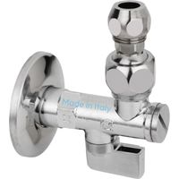 Rubinetto filtro sottolavabo cromato made in italy a sfera con leva in alluminio 1/2 3/8 10 mm