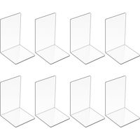 8 pièces Serre Livre,cale Livre,Serre Livre en Acrylique Transparent,Etagere Transparente,cale Livre Etagere,pour Chambre à Coucher, Bureau, bibliothèque, école et Bureau