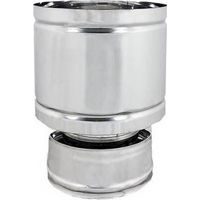 TERMINALE ANTIVENTO A BOTTE ACCIAIO INOX Misura: Diam. 250x300