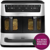 Friteuse sans huile 3 en 1 – 2 paniers de 4,3L et tiroir de 5L – Puissance 2400W – Technologie Air Advantage pour cuisson croustillante – Cuisinart