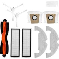 Compatible avec Xiaomi Robot Vacuum X10 Robot Vacuum Cleaner Pièces de Rechange Brosse latérale Principale Filtre Hepa Chiffon de vadrouille Sac à poussière Accessoires(X10243302)