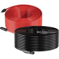 Mophorn Solarkabel Verlängerung 19,9 m Schwarz und Rot, 10 AWG, Solarverlängerungskabel mit MC4 Steckverbindern, IP67 Wasserdichtes Kupferkabel, geeignet für Photovoltaikanlagen