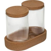 Juego de 2 organizadores de vasos con soporte de corcho - 5five