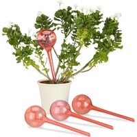 12x Set di Sfere per Irrigazione, Dosatori d’Acqua per Piante da Vaso, Durata 2 Settimane, in Plastica, Rosso