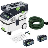 Festool CTMC MIDI I-Basic Aspiratore a batteria mobile 36 V ( 2x 18 V ) classe di polvere M + 2x batteria 5,0 Ah - senza caricabatterie