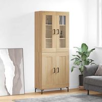 Highboard Sonoma-Eiche 69,5x34x180 cm Holzwerkstoff