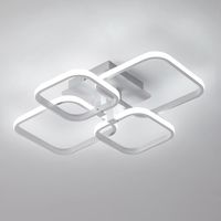 Comely – Plafonnier LED moderne 60W – 6750 lumens – Lumière blanche froide 6500K – Aluminium et acrylique – Pour salon, chambre, cuisine