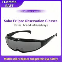 FLAMMKRAFT-Lunettes à éclipse solaire, observation des taches solaires, verres à bordure noire