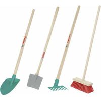 Klein 2794 Set für Gartenwerkzeuge aus Holz und Kunststoff