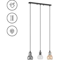 Plafonnier moderne 3 ampoules E27 - cloches en verre