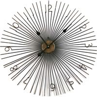 Versa Arniston Dekorative Wanduhr für die Küche, das Wohnzimmer, Esszimmer oder Schlafzimmer, Maßnahmen (H x L x B) 69 x 4 x 69 cm, Metall, Farbe: Schwarz