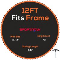 Trampolin-Matte, Runde Sprungplane, Polypropylen, Orange
