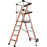 Scaletta a castello Isolante in fibra di vetro - Altezza max di lavoro 3.17m - 2272855