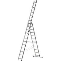 Escalera multiusos de aluminio modelo básico 3 x 12 peldaños
