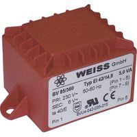 Weiss Elektrotechnik 85/362 Printtransformator 1 x 230 V 1 x 12 V/AC 5 VA 417 mA