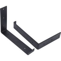 Lot de 2 supports muraux en L robustes en fer, équerres de fixation pour étagères.