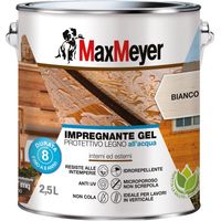 MaxMeyer Impregnante Gel Protettivo Legno All'acqua, Bianco, 2.5L