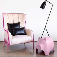 Pouf - BALVI - Stackable Pig - Pale Pink - Polypropylene - 1 seat