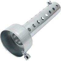 BRAVIX 45mm Silencieux pour moto universel pour pot d'échappement de moto silencieux déflecteur silencieux court, Argent