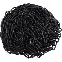 Vidaxl – Chaîne de signalisation noire 30 m Ø4 mm – Plastique léger et durable – Barrière de sécurité temporaire – Haute visibilité