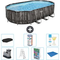 Bestway Bestway Power Steel Ovale - 610x366x122 cm - 8-pièces S594