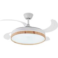 Ventilador de techo retráctil con luz LED y temporizador