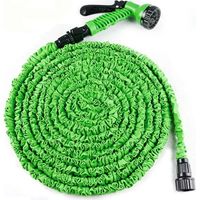 Flexibler und dehnbarer Gartenschlauch aus Kunststoff, Autowaschpistole mit Sprühkopf, Gartenzubehör, Bewässerungswerkzeug, 25 bis 100 Fuß (22,5 Meter)