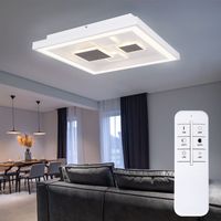 Plafonnier LED luminaire télécommande dimmable fonction mémoire couleurs fixables