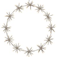 Couronne décorative d'extérieur Star Trading 'Flower Ring', 12 sources lumineuses, 120 LED, transparente, blanc chaud, Ø 50cm