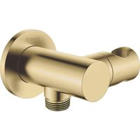 Conector angular dorado cepillado para ducha Deante