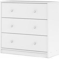 Kommode OREGON 3 Schubladen - Farbe Weiß - B 72,4 x T 30,1 x H 68,3 cm