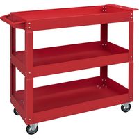 3-stufiger Werkzeugwagen, 4 Rollen, Stahl, 83B x 35,3T x 76H cm, Rot