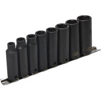 Teng Tools 9386 8-Piece Metric Deep Impact Socket Set 3/8in Drive