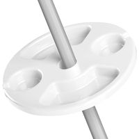 Tavolino con Vassoio a 4 Scomparti per Ombrellone bianco CM 30 da spiaggia mare giardino Piscina Terrazzo