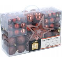 Durchbrochene Christbaumkugel, Verzierte Christbaumkugel, Glatte Christbaumkugel, Stern, Mix 101 Stück.